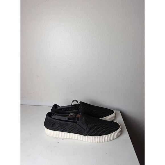 FRYE Camille Black Suede Perforated Slip On Shoes Size 9M - Picture 3 of 9